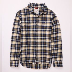 Iron & Resin Long Sleeve Flannel Button Down Large